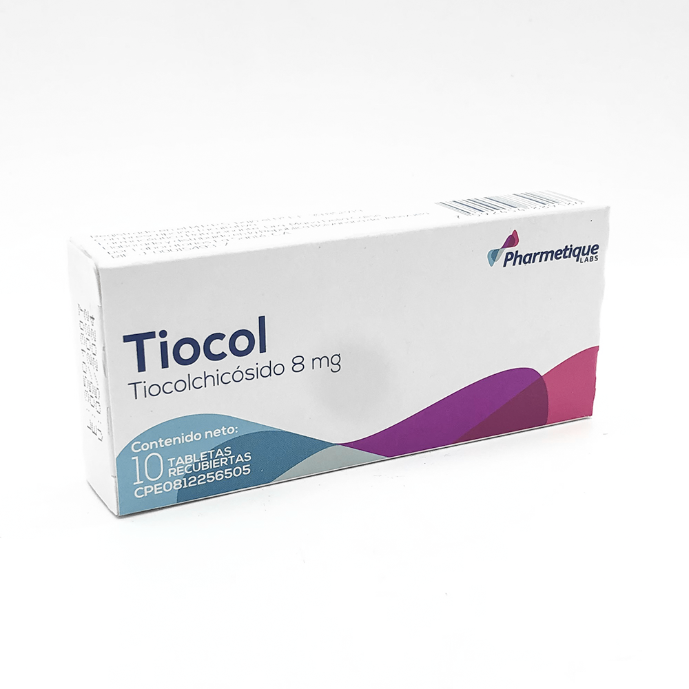 Tiocol 8 Mg X 10 Tabletas Farma Prime