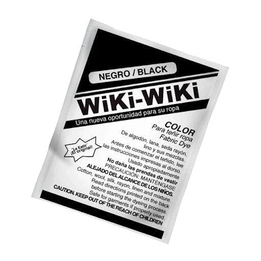 Wiki-wiki para teñir ropa color Negro X Unidad | Farma Prime