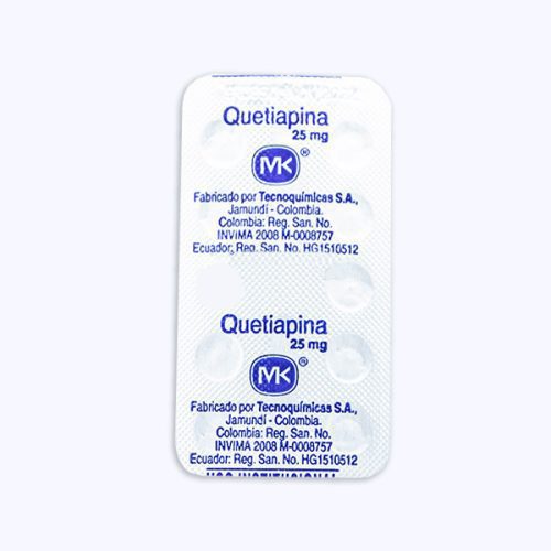 Quetiapina 25 mg X 10 Tabletas Laboratorio Mk