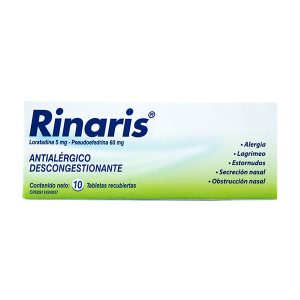 Rinaris 5 mg / 60 mg X 10 Tabletas Laboratorio Farma S.a
