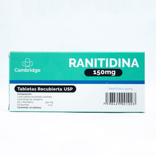 Ranitidina 150 mg X 10 Tabletas Laboratorio Cambridge