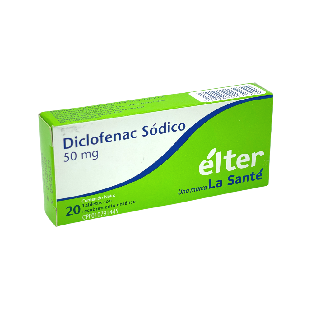 Diclofenac Sódico 50 Mg X 20 Tabletas Farma Prime